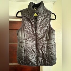 Flirtitude Black Quilted Vest with Reflective Finish